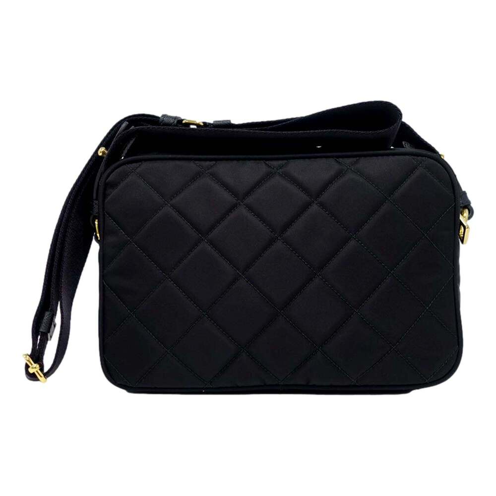 Prada Tessuto Black Quilted Nylon Triangle Logo Camera Crossbody - Picture 3 of 9